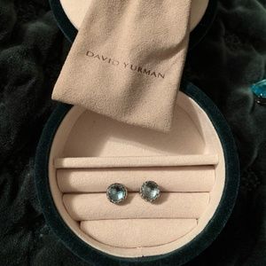 David Yurman Chatelaine Earrings Blue Topaz